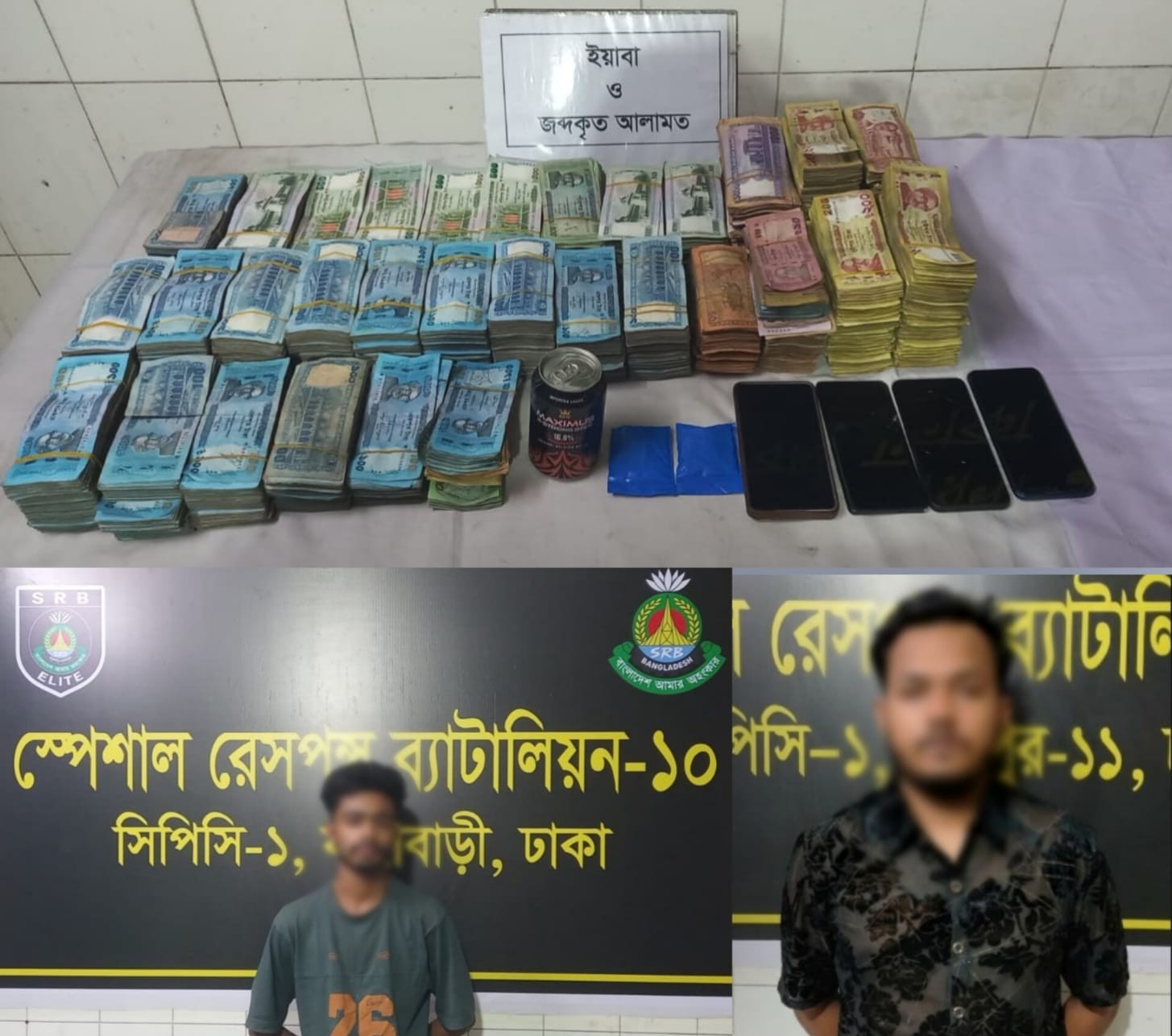 ২৪৩ পিস ইয়াবা,২২পুরিয়া হেরোইন, ০১টি বিয়ার ক্যান ও নগদ প্রায় ৩৪লক্ষ টাকা’সহ ০২ জন মাদক কারবারি গ্রেফতার…
